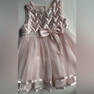 Rare Editions Pink Satin and Tulle Dress